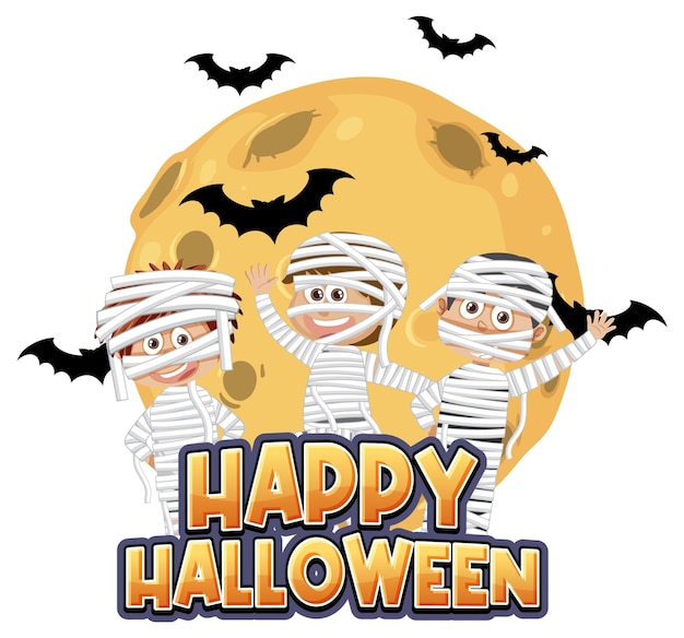 Дизайн логотипа happy halloween festival