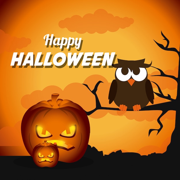 Happy halloween festival party design