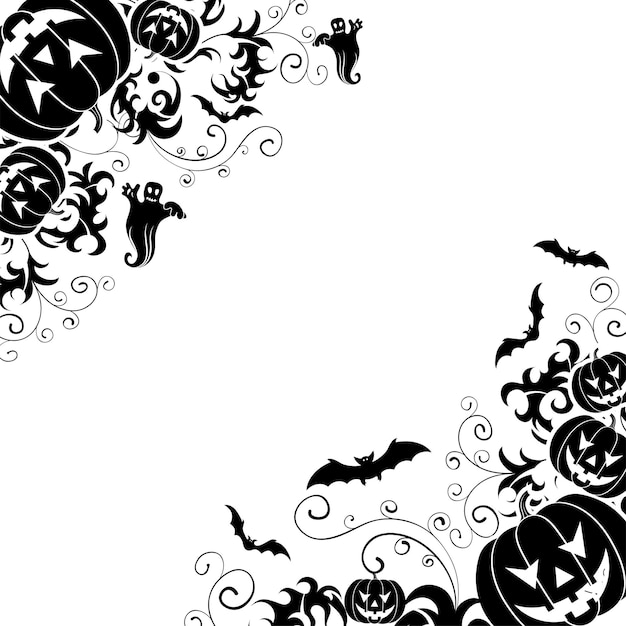 Vettore felice cornice di halloween