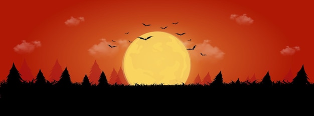 Happy-Halloween-full-moon-background-facebook-обложка.
