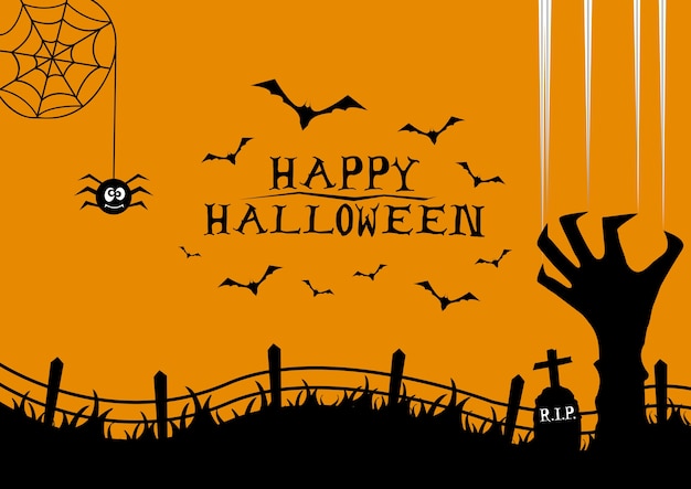 Happy halloween greeting card background design