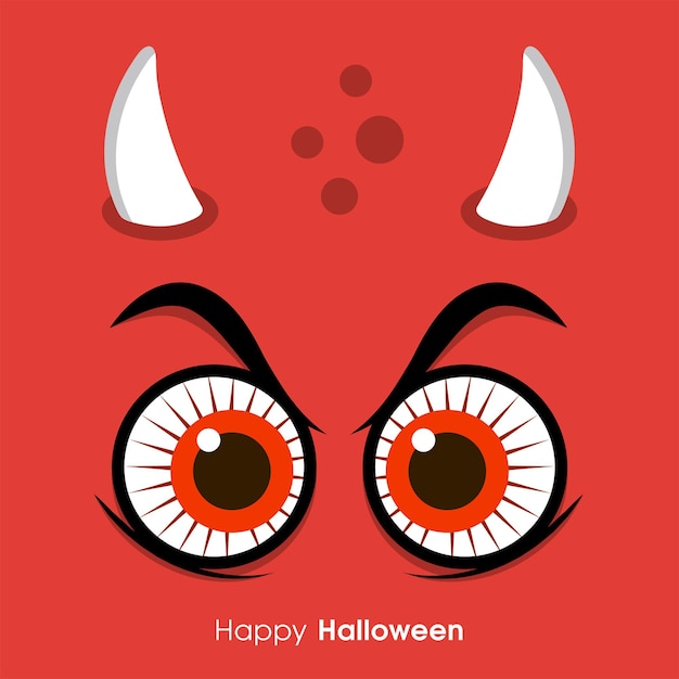 Vector happy halloween greeting card for the celebration of festival