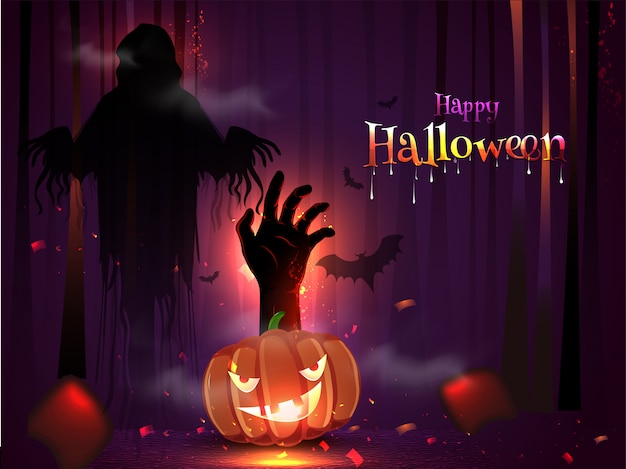 Happy Halloween greeting card