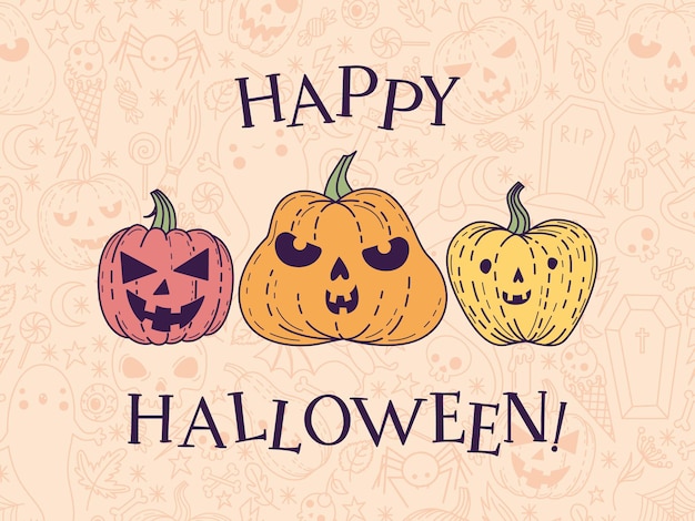 Поздравительная открытка Happy Halloween