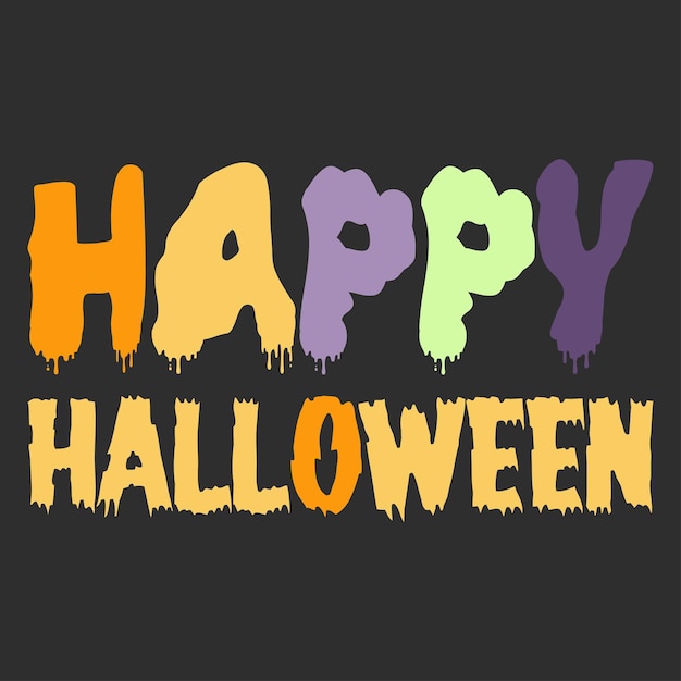 Happy Halloween groet tekst vector EPS voor social media post, T-shirts, citaten en etc.