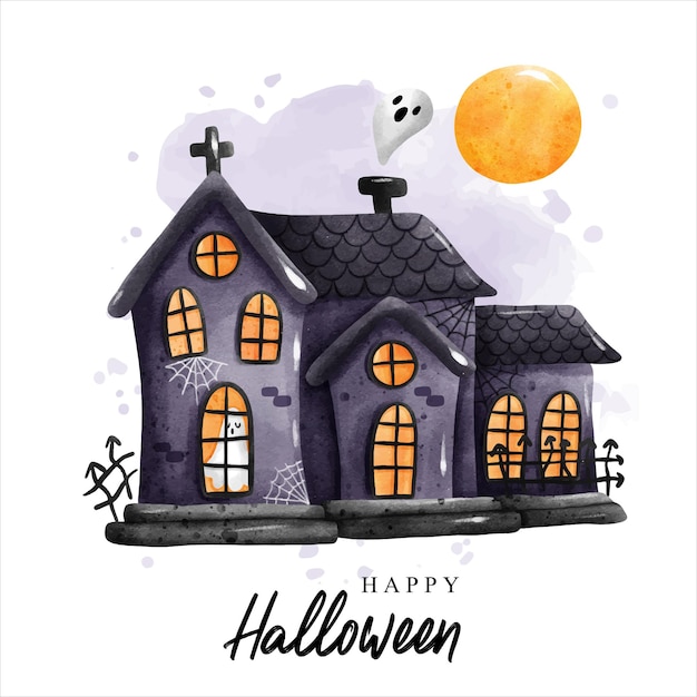 Felice halloween halloween decorazione illustrazione vettoriale