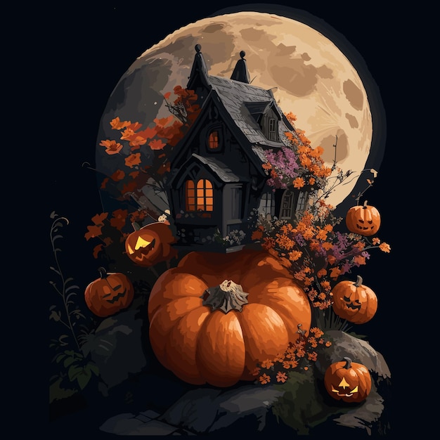 Happy halloween horror party background tshirt design