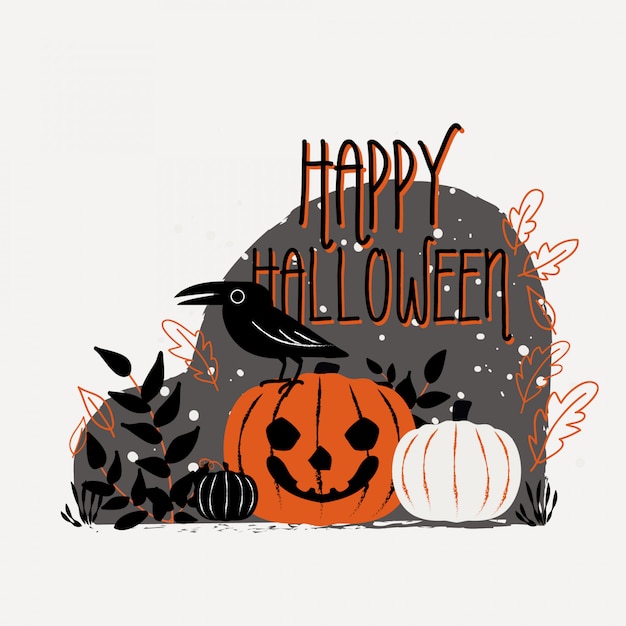 Illustrazione di halloween felice.