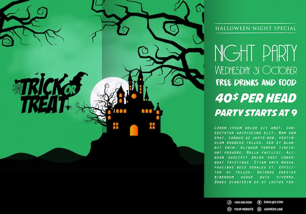 Vector happy halloween invitation banners design vector