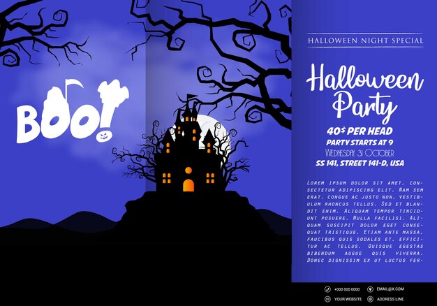 Vector happy halloween invitation banners design vector