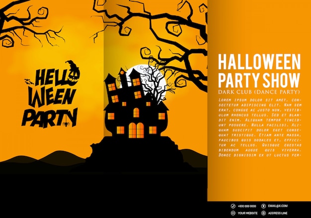 Happy Halloween invitation banners design vector