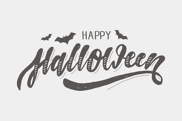 Happy Halloween надписи каллиграфия