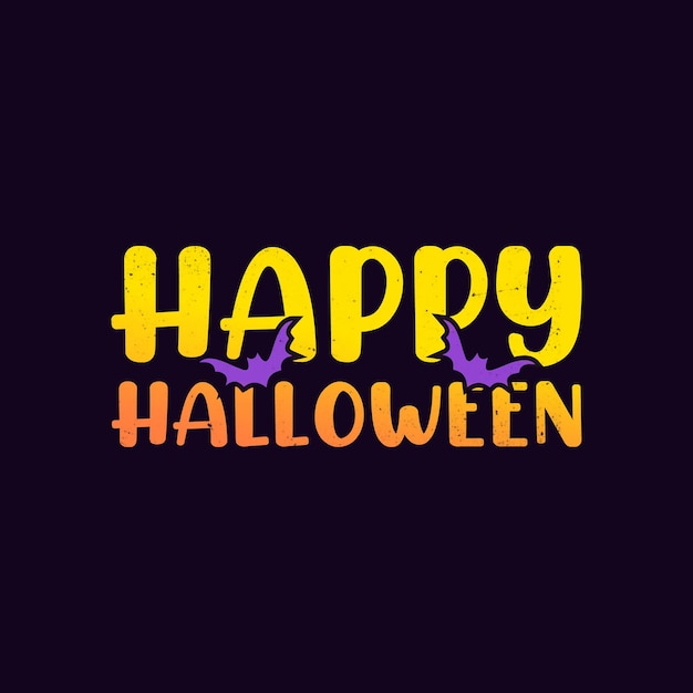 Happy halloween lettering design