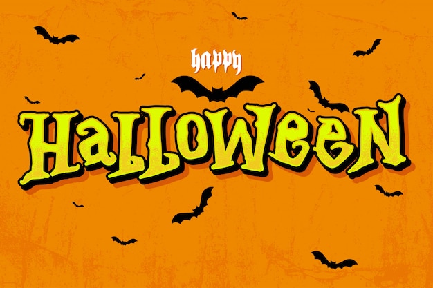 Happy Halloween lettering greeting