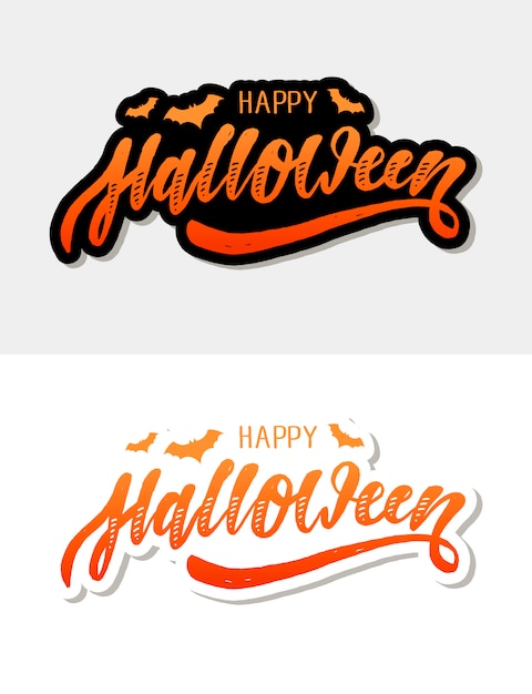 Happy halloween lettering