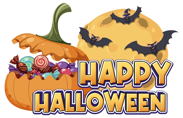 Happy Halloween Logo Banner Design