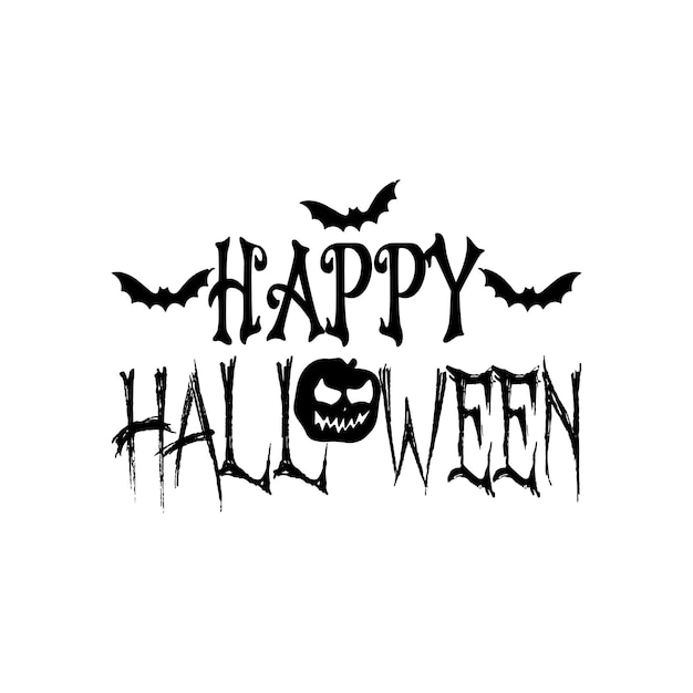 Happy halloween logo design