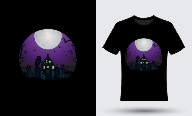 Happy Halloween modern trendy t-shirt design