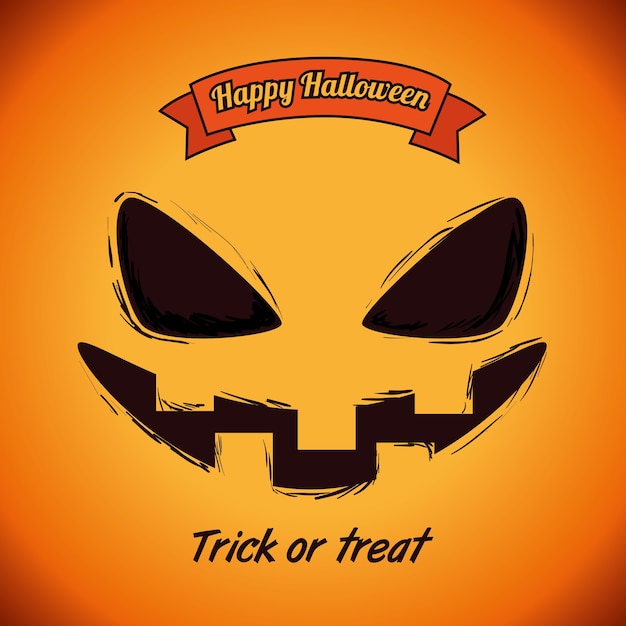 Vector happy halloween party festival card