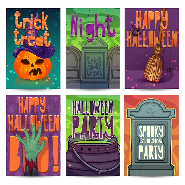 Vector happy halloween party invitation,