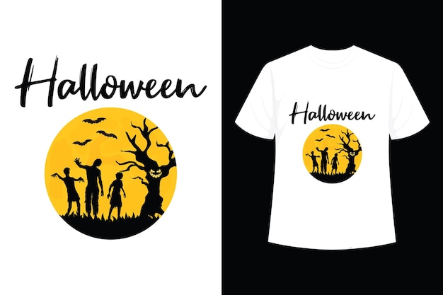 Happy halloween party retro vintage t-shirt design