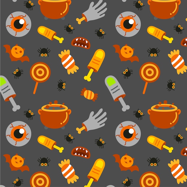  Happy Halloween pattern vector.