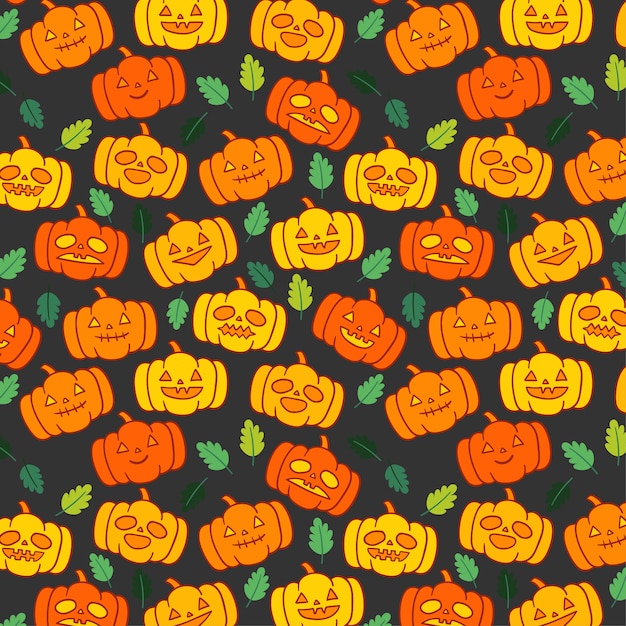  Happy Halloween pattern vector.