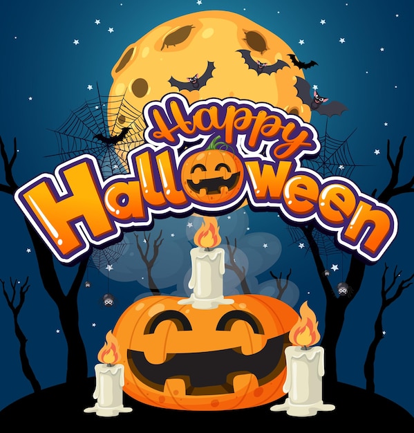 Happy halloween poster template