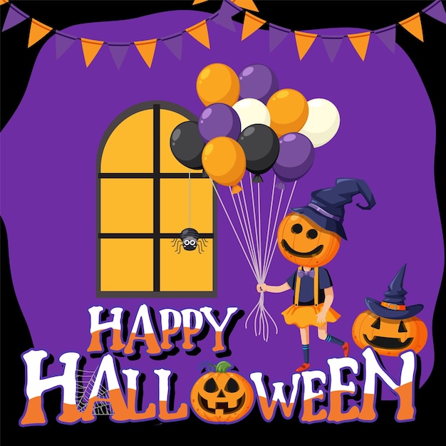 Happy halloween poster template