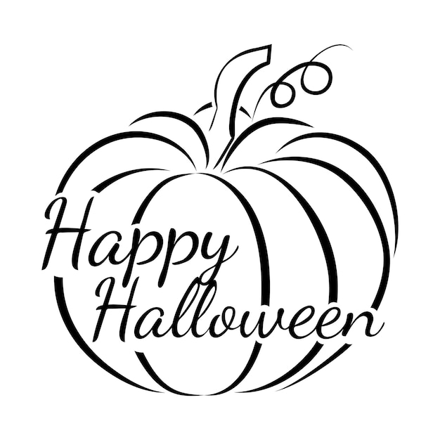 Happy halloween pumpkin decoration for poster