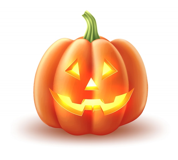 Vector happy halloween pumpkin jack lanterns gourd