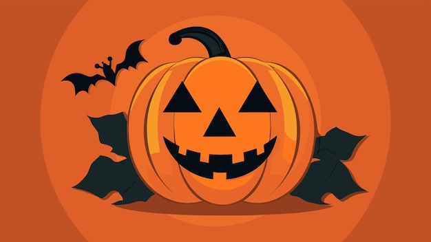 Happy Halloween Pumpkin vector art Illustration