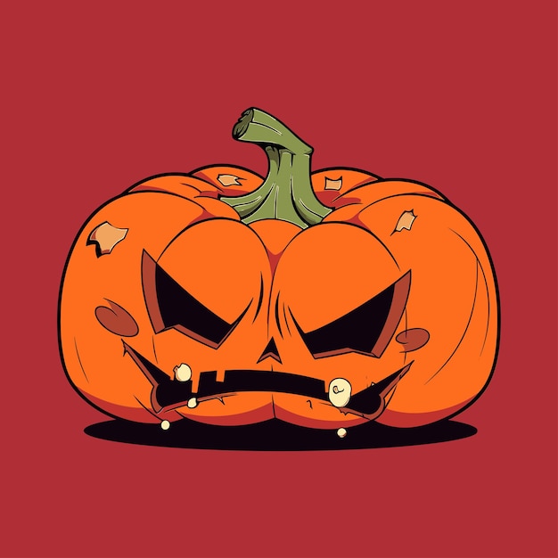 Happy Halloween Pumpkin vector art Illustration