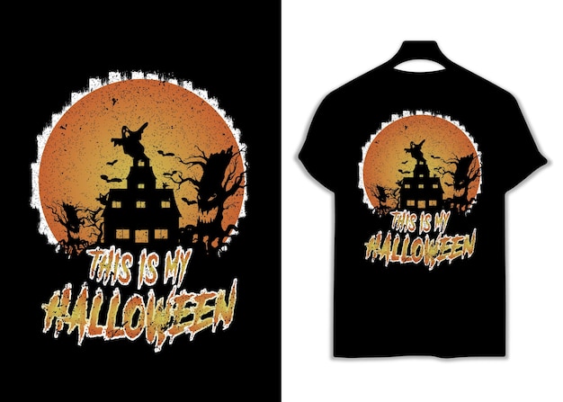 Happy Halloween retro vintage premium t-shirt design