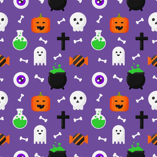 Happy halloween seamless pattern