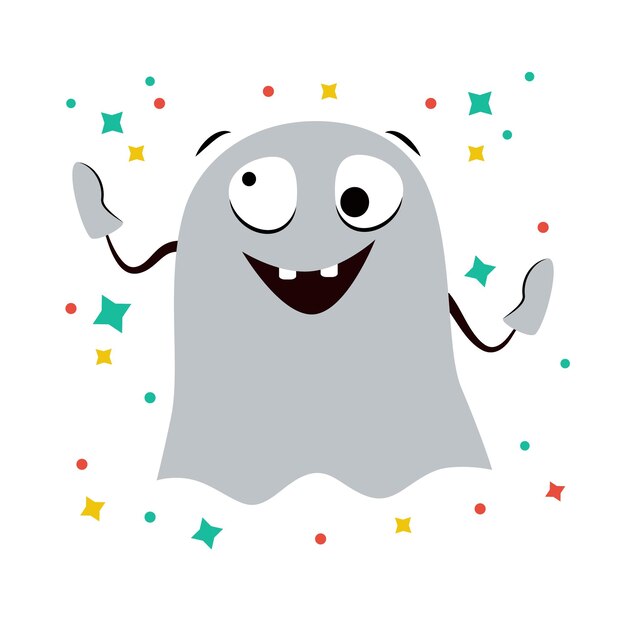 Happy Halloween Sute ghost Vector