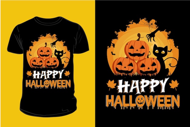 Happy halloween t-shirt design vector grahic