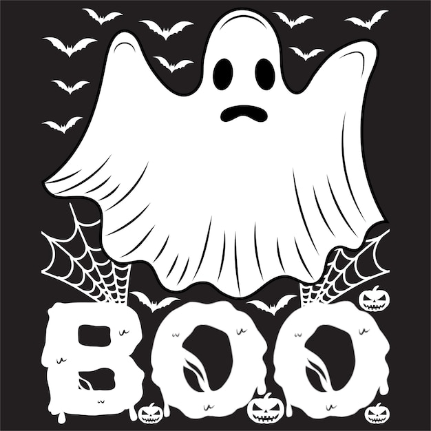 Happy Halloween t shirt design with Halloween elements or Hand drawn Halloween typography design