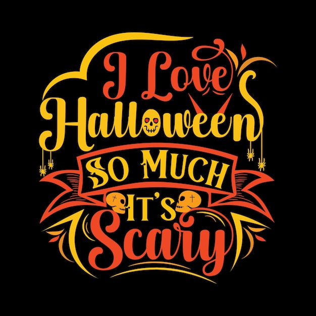 Vettore design della maglietta di halloween felice con elementi di halloween o design tipografico di halloween disegnato a mano