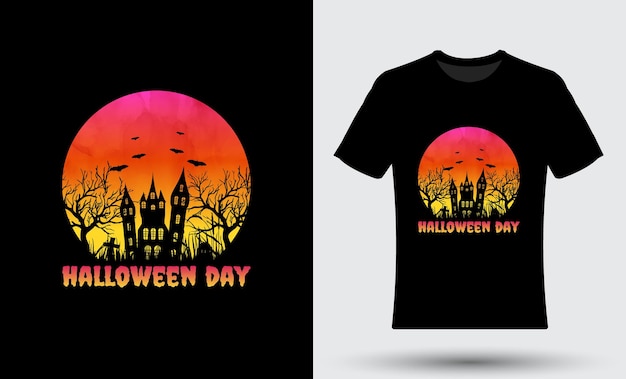 Vector happy halloween t-shirt design