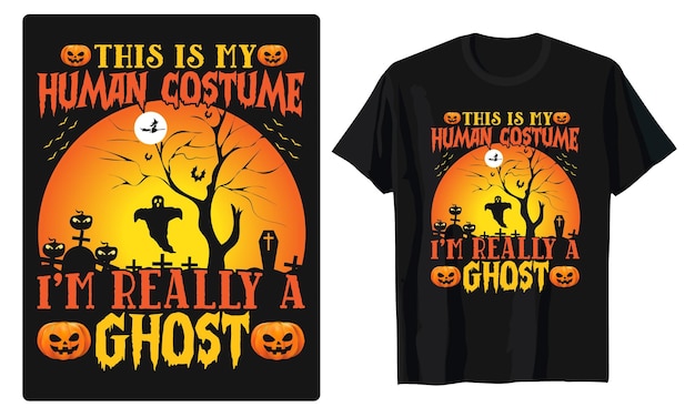 ハッピーハロウィンTシャツのデザイン