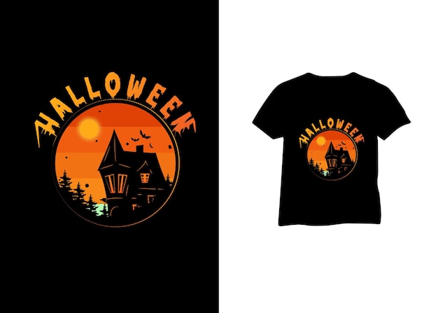 ハッピーハロウィンTシャツのデザイン