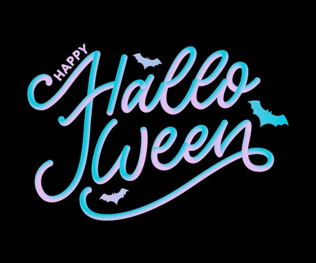 Happy Halloween tekst belettering