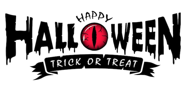 Happy halloween-tekstbanner, vector