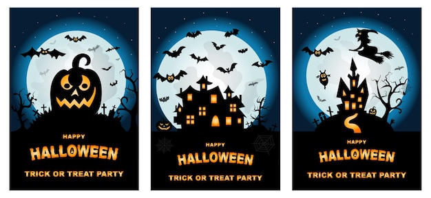 Happy halloween-tekstbanner vectorillustratie