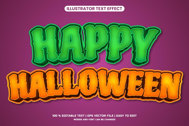 Happy halloween text effect