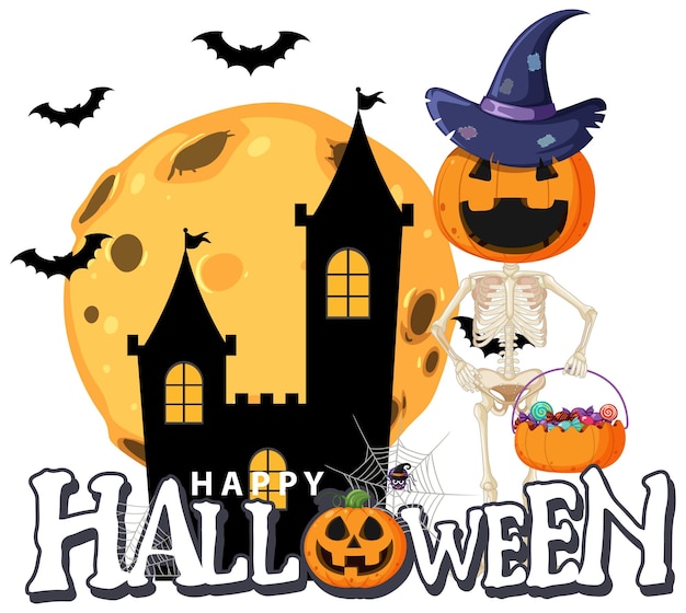 Happy Halloween Text Logo