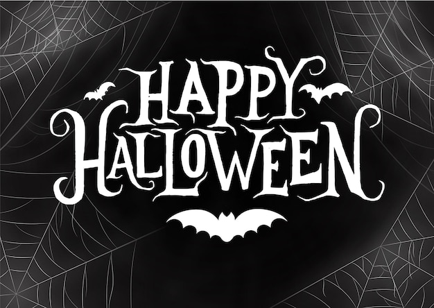 ハロウィーンのメッセージをクモの<unk>で