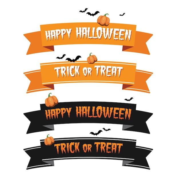 Happy halloween trick or treat linten vector illustratie