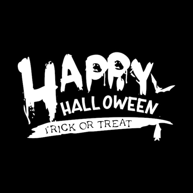 Happy Halloween trick or treat typografie belettering voor t-shirt